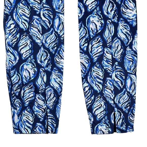Lilly Pulitzer Skinny Pant Size 0 Keliani Stretch Conch Sea Shell Print Beach - Picture 8 of 10